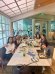 Carla's birthday lunch with gigi, tia, sarah, reagan, becky, wilmar, and friends at a bright restaurant in Makati.