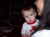 Mason hanging out with mom at the Larsens for Kalani