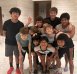 Blake with friends gather for a photo for Luke's birthday party