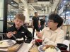 Blake and Jake got to eat at The Grib at PowerPlant Mall