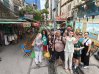 Family photo at Hanoi%u2019s vibrant Train Street