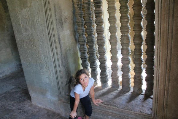 This kids were troopers to see the temples in the middle of the day...but it sure was hot