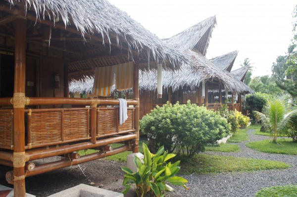 Bamboo huts that were our rooms at Pura Vida