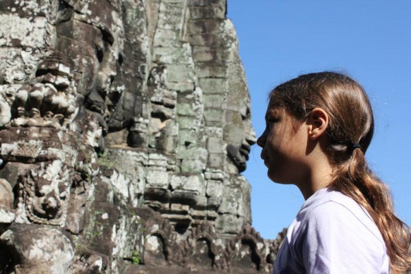 Banyon Temple is known as the "Face temple" with Buddha faces all over