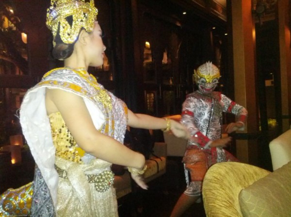 Traditional dancing performed at a Bangkok restaurant