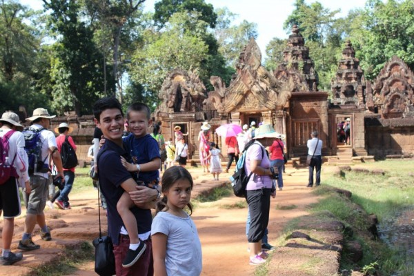 We went to Cambodia together and Rah Rah carried Mason for most of the trip