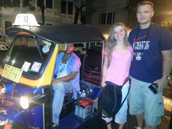 She rode around on a tuk tuk with her big brother