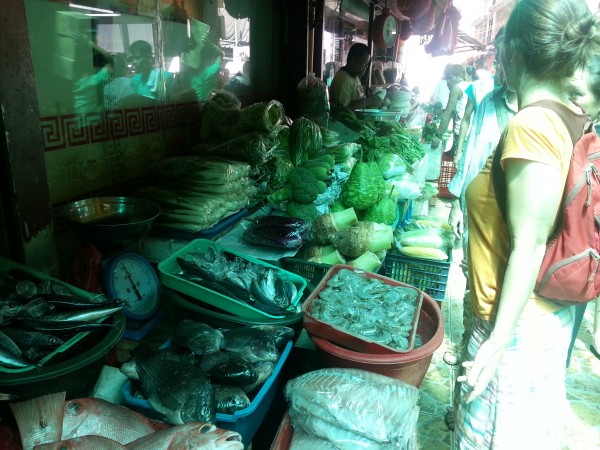 There were many places to buy vegetables in China Town and they looked pretty good...this place also had some fish you could buy.