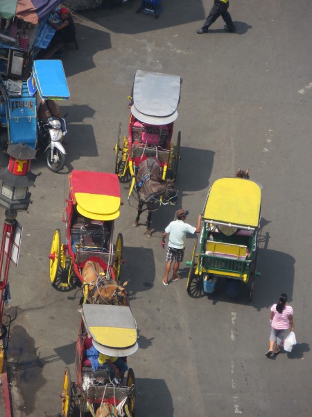 This part of Manila has horse pulled carriages