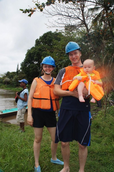 Sawyer family ready for Pagsanjan Falls.  It rained heavily the day before, so we were only able to go 1/3 of the way, but it was still an enjoyable trip.