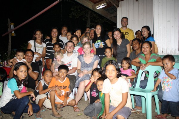 The majority of the group that attended the dinner.  We picked up about 20 of them in our rented jeepney so they didn't have to pay to come.