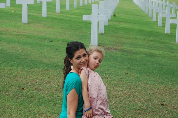 Makana enjoyed a Sunday afternoon at the American Cemetery in Manila.