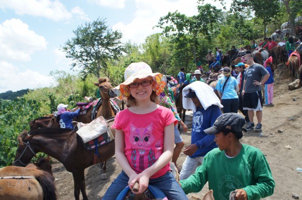 Everyone got to ride a horse up to Taal Volcano...and this place was SUPER busy on Good Friday.