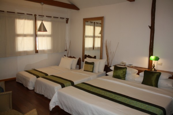 Our room at Club Paradise was spacious and everyone had a proper bed to sleep in