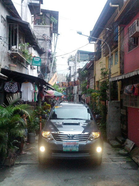 The streets were a pretty tight fit for our car.