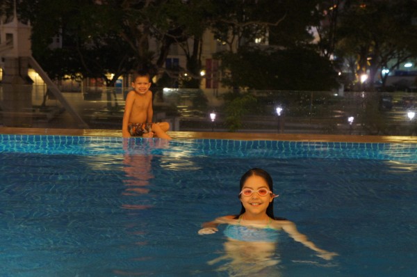 Day 3:  The kids ended the day by swimming in the pool.