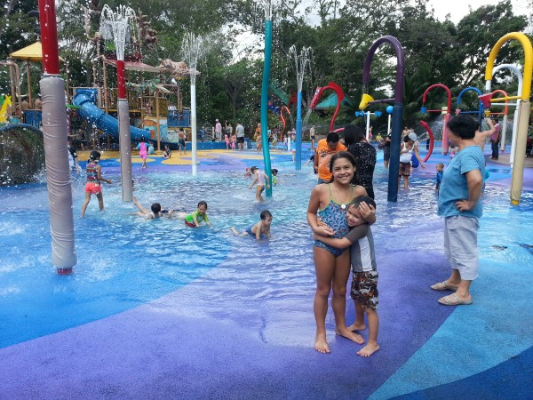 Day 4: Singapore zoo has a fun water park where the kids spent over an hour.