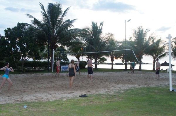 We had some fun playing sand volleyball.