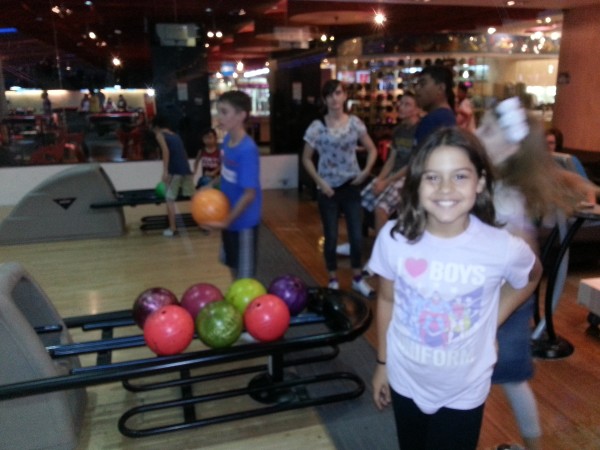 We had a day of bowling with friends.