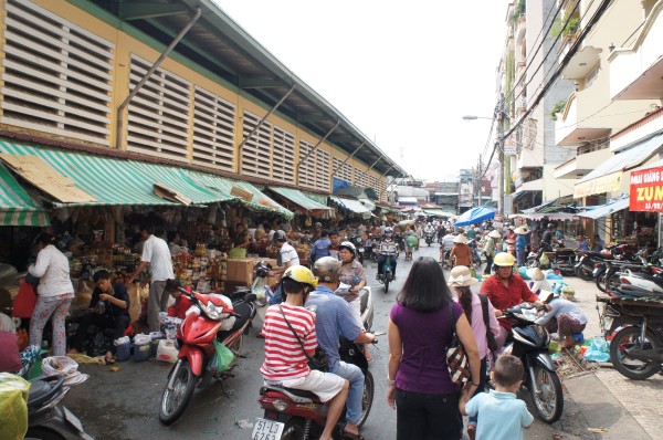 Our first stop on our city tour was at the local market.  Vendors inside and out.  Outer portion is food and the inner area is clothing, toys, etc.