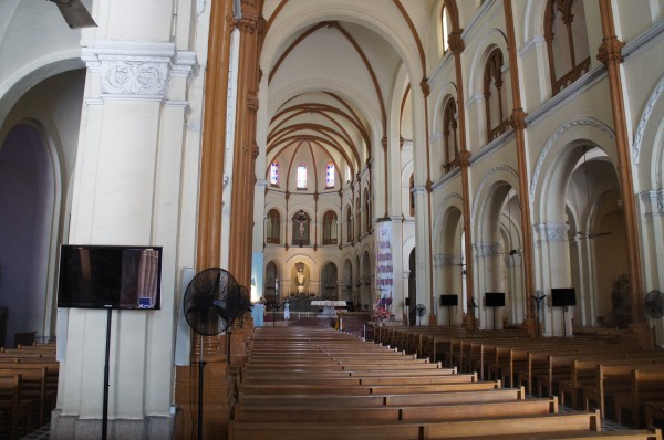 Inside of the Saigon Notre-Dame Basilica