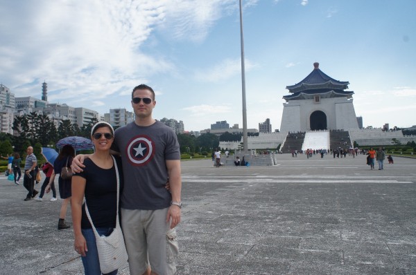 Chiang Kai-shek memorial hall grounds. He was the former president of the Republic of China