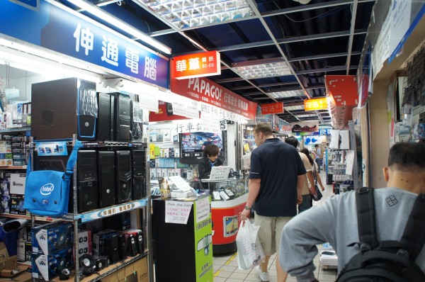Traveling with a Tech-Savvy guy like I do means checking out electronics. However this was not like Fry's. Many small electronic stores, but at least they were all near enough to each other at 3C