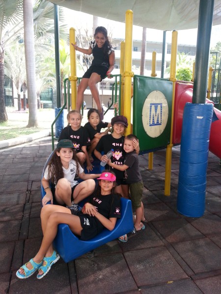 Kalani with some of her classmates