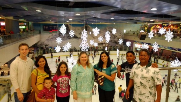 We took the group to the Mall of Asia where we watched the firework show and also people ice skating