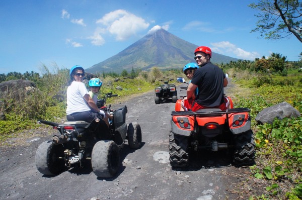 After our whale shark experience we wanted to spend some more time in Legazpi, so we rented ATVs and headed to the lava wall of Mayon Volcano