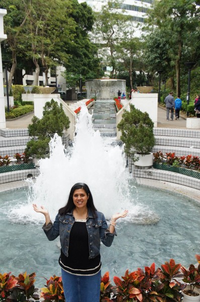 Hong Kong Park is right in the middle of the city, but you wouldn't be able to tell once you were surrounded by the fountains and trees