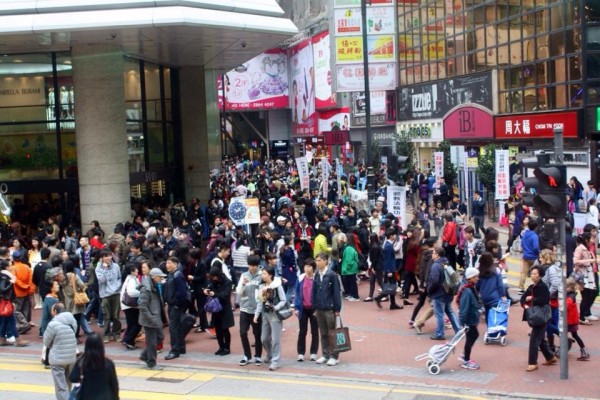 Streets of Hong Kong are busy