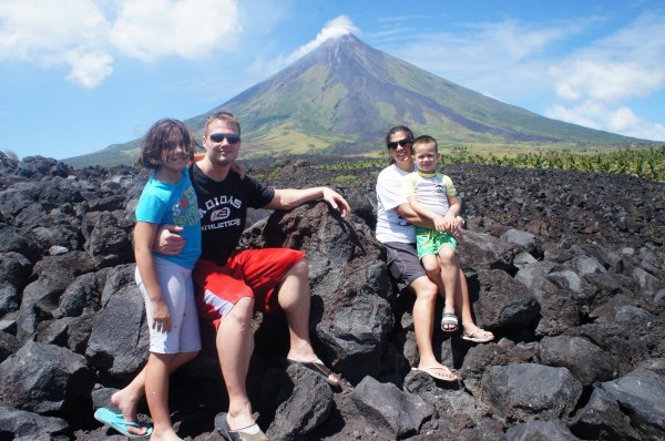 We took a small hike up to the 2006 lava wall of Mayon Volcano...then Matt took the zipline down