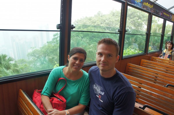 We took a tram up to Victoria Peak