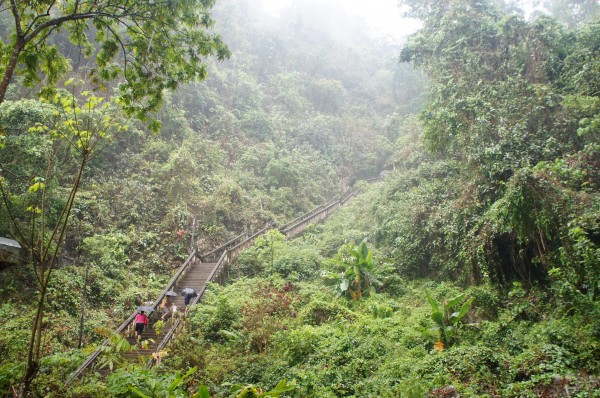 First stop was to Tham Chang Cave and we had to climb a bunch of stairs to get there.