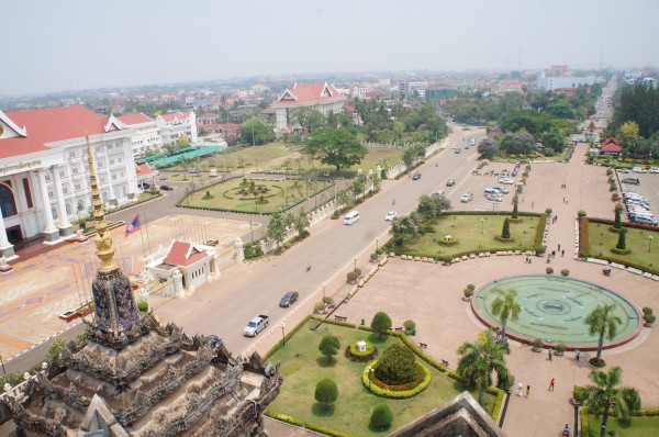 View of Vientaine from Patuxai