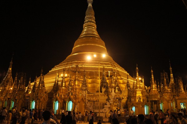 Our very last stop in Myanmar was at Shwedagon Pagoda. It is pretty amazing looking especially at night