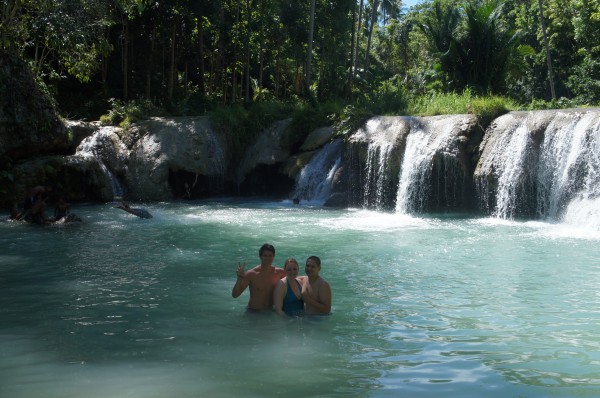 They enjoyed their time at Cambugahay Falls and made friends with the locals that were also spending the day there