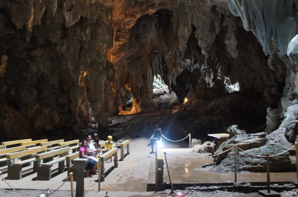 There are 7 "openings" at Callao caves and in the 2nd opening is a "church" that holds services once or twice a month