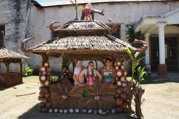 They enjoyed the decorations for the "Coconut festival"