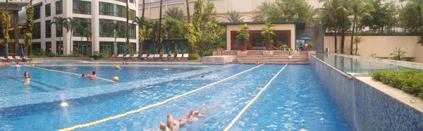 Our siblings enjoyed our club pool and gym that we have at our condo