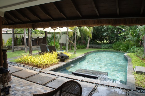 Our private pool at one of the villas which the kids really enjoyed.
