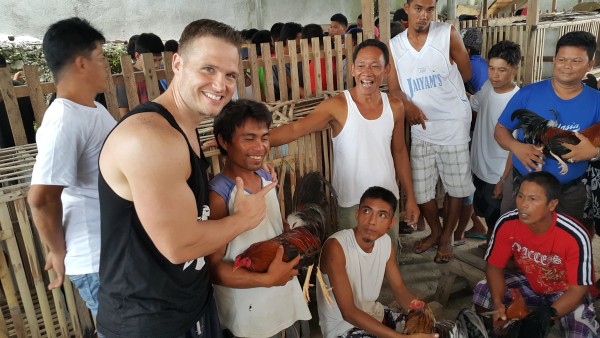 The boys always seem to go to a cock-fight in Siquijor