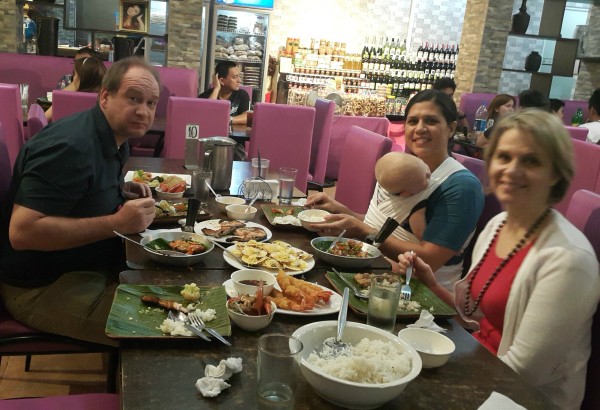 Our uncles enjoys seafood, so we took him to a Dampa seafood place where we chose different seafood to buy and then took our purchases to the restaurant and told them how to cook them. It was all delicious.