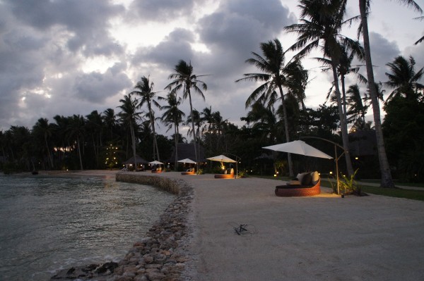 Kalinaw Resort at dusk. The owners have made this such a nice resort with the little details.