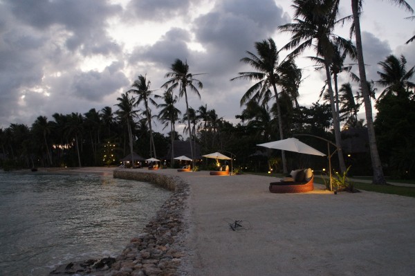 Kalinaw Resort at dusk. The owners have made this such a nice resort with the little details.