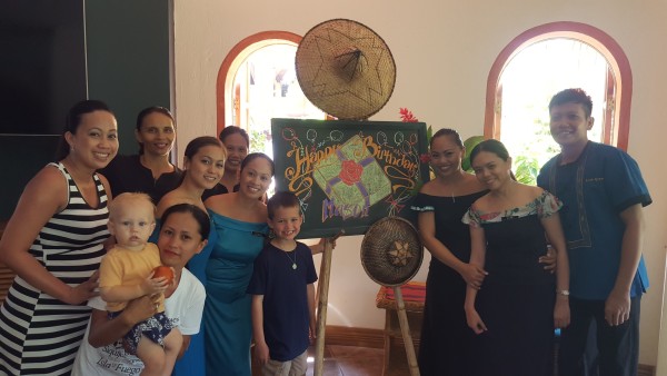 On his actual birthday we were at Coco Grove Resort in Siquijor. The staff made a special sign for him, sang to him, and gave him a small dessert. It really made him happy.