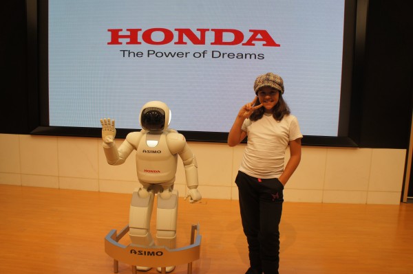 We went to the Honda showroom and got to see ASIMO.