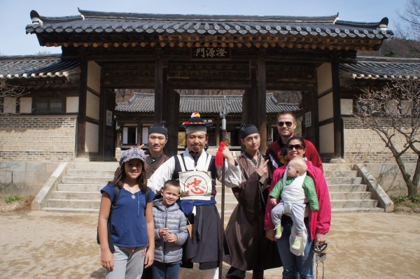 We drove an hour to a Korean Folk Village where people were in costume and you could see homes to how things use to be.