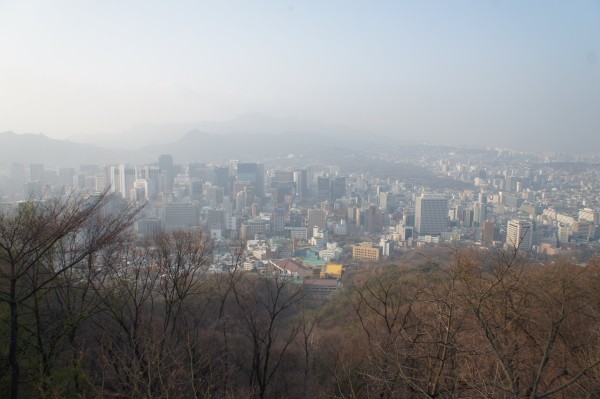 To end the day we went to the Seoul Tower and looked out over the city.